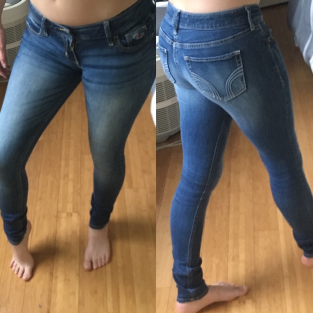 Low rise dark wash jeans